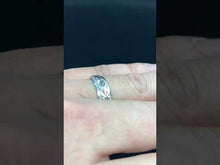 18k Ring Solid Gold Ring Ladies Simple Band Diamond Pattern Design R2386z