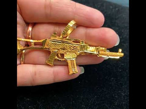 22K Solid Gold Weapon Pendant P4511 TR