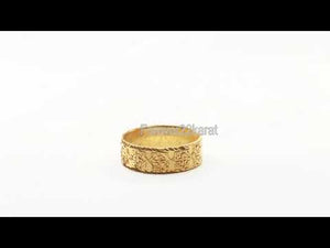 22k Ring Solid Gold ELEGANT Charm Mens Geometric Band SIZE 8 "RESIZABLE" r2340