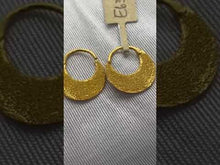 22k Earrings Solid Gold Men Jewelry Simple Nattiyan Geometric Design E6308