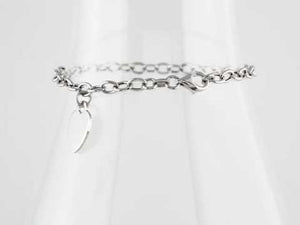 Sterling Silver 7.5" Bracelet with Heart Charm 650900