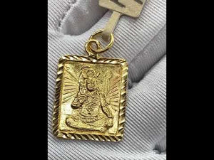 22ct 22k Solid Gold Hindu Religious God Shiv Pendant Diamond Cut p1062 ns