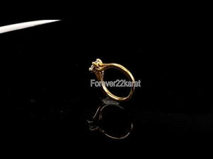 22k Ring Solid Gold ELEGANT Woman Solitaire Band SIZE 4 "RESIZABLE" r2450