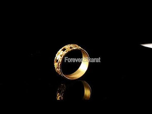 22k Ring Solid Gold ELEGANT Charm Ladies Link Ring SIZE 11 "RESIZABLE" r2082