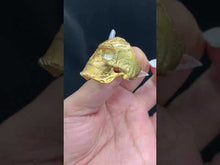 22k Ring Solid Gold ELEGANT Classic Skull Face Men Band r2491
