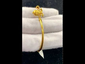 22k Bracelet Solid Gold Children Jewelry Simple Cute Birdie Design CB8