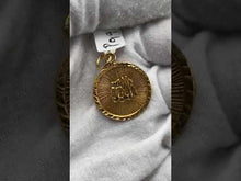 22k 22ct Solid Gold Muslim Religious Allah Pendant Modern Round Design p996 ns
