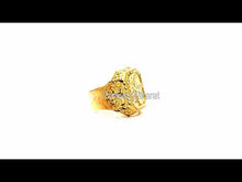22k Ring Solid Gold Elegant Lion Emblem Design Men Ring Size R2054 mon
