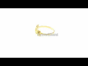 22k Ring Solid Gold ELEGANT Charm Woman Flower Band SIZE 7.50 "RESIZABLE" r2438
