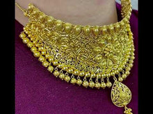 22k Bridal Set Beautiful Solid Gold Ladies Elegant Filigree Choker Design LS1020
