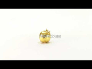 22k Pendant Solid Gold ELEGANT Classic Simple Ball Charm Pendant p3088
