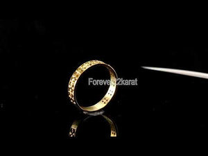 22k Ring Solid Gold ELEGANT Charm Mens Cross Band SIZE 11 "RESIZABLE" r2334
