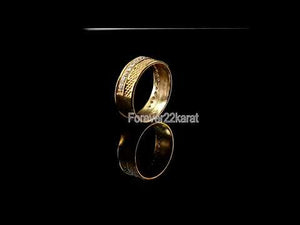 22k Ring Solid Gold ELEGANT Charm Mens Band SIZE 7.5 "RESIZABLE" r2536mon