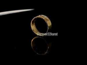 22k Ring Solid Gold ELEGANT Modern Italian Designer Pattern Ladies Band r2922