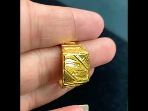 22K Solid Gold Diamond Cut Ring R6044 TR