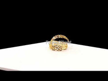 22k RIng Solid Gold Elegant Diamond Cut Geometric Design Ladies Ring R2077 mon