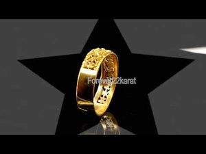 22k Ring Solid Gold ELEGANT Charm Ladies Simple Ring SIZE 11.3 "RESIZABLE" r2084