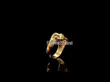 22k Rng Solid Gold Elegant Medieval Design Mens Ring Size R2039 mon