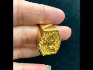 22K Solid Gold Peacock Ring R6043 TR