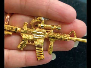 22K Solid Gold Weapon Pendant P4509 TR