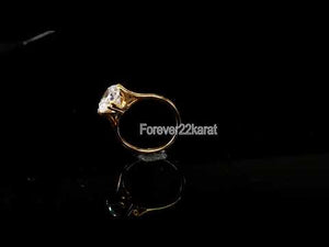 22k Ring Solid Gold ELEGANT Woman Solitaire Band SIZE 5.50 "RESIZABLE" r2445