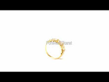 22k Ring Solid Gold ELEGANT Filigree Floral Geometric Ladies Band r2094
