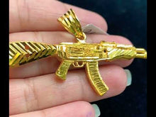 22K Solid Gold Weapon Pendant P4510 TR
