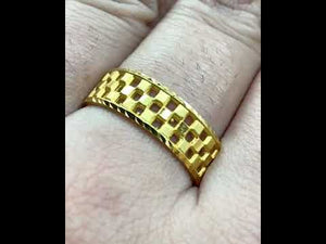 22k Ring Solid Gold Ring Ladies Jewelry Modern Filigree Design Band R1699