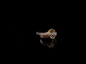 22k Ring Solid Gold Elegant Charm Floral Design Ladies Ring Size R2042 mon