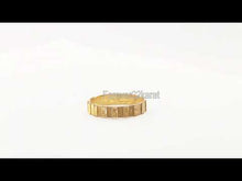 22k Ring Solid Gold ELEGANT Charm Men Indent Band SIZE 10 "RESIZABLE" r2327