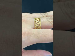 22k Ring Solid Gold ELEGANT Infinity Rings Design Men Band r2344