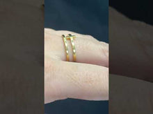 22k Ring Solid Gold ELEGANT Double Channel With Cross Design Ladies Band r2098