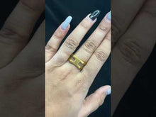 22k Ring Solid Gold ELEGANT Simple Polygon Design Unisex Band r2088