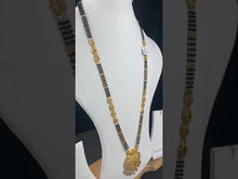 22k Gold Solid Yellow Elegant Chain Mangalsutra Pendant Set Length 30 inch c644
