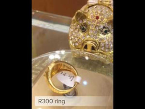 22k Solid Gold ELEGANT EK ONKAR MENS Ring Religious "RESIZABLE" R300
