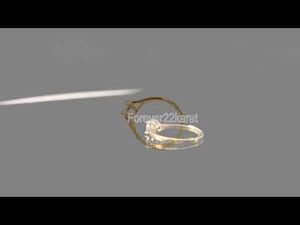 22k Ring Solid Gold ELEGANT Charm Solitaire Band SIZE 4.25 "RESIZABLE" r2112
