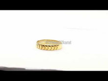 22k Ring Solid Gold ELEGANT Charm Mens V Shape Band SIZE 11 "RESIZABLE" r2352