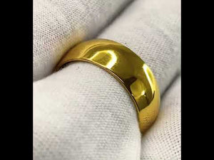22k Ring Solid Gold Exquisite Plain Unisex Band Ring Size 10.8 R1523 mf