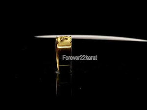 22k Ring Solid Gold ELEGANT Charm Mens Floral Band SIZE 8 "RESIZABLE" r2342