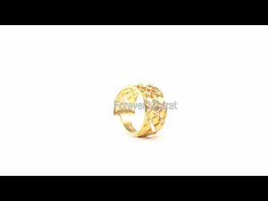 22k Ring Solid Gold ELEGANT Charm Ladies Wide Band SIZE 7.25 "RESIZABLE" r2134