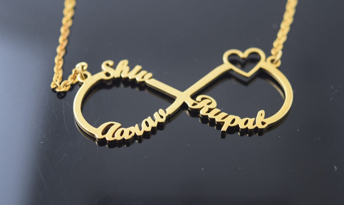 Custom Name Pendant Style 6 Infinity Symbol - Royal Dubai Jewellers